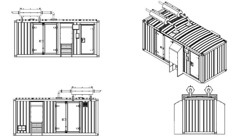 Схема газопоршневого энергоцентра