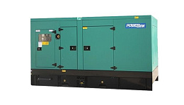 Дизельный генератор PowerLink GMS80PXS в кожухе на шасси с АВР 4DTA4.8ECG2