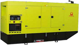 Дизельный генератор Pramac GSW780V в кожухе на шасси TWD1645GE