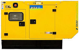 Дизельный генератор Aksa APD 25 A в кожухе на шасси с АВР A4CRX25