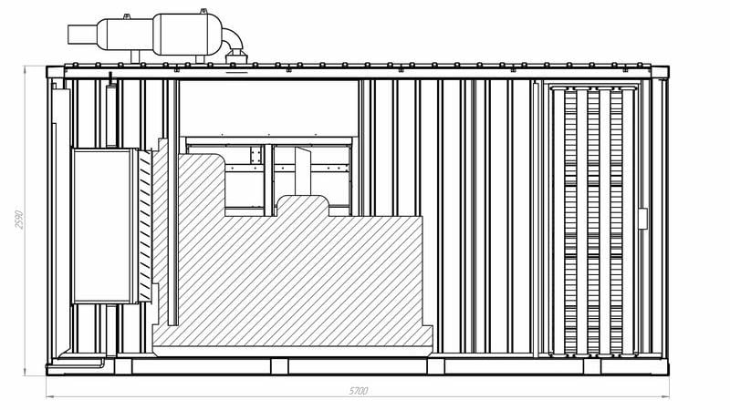 Схема газопоршневого энергоцентра